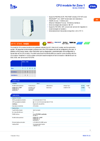 Thumbnail of document Data Sheet - 9442 CPU module for Zone 1